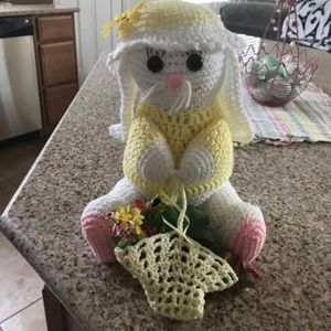 Hand Crocheted Easter Bunny Decor